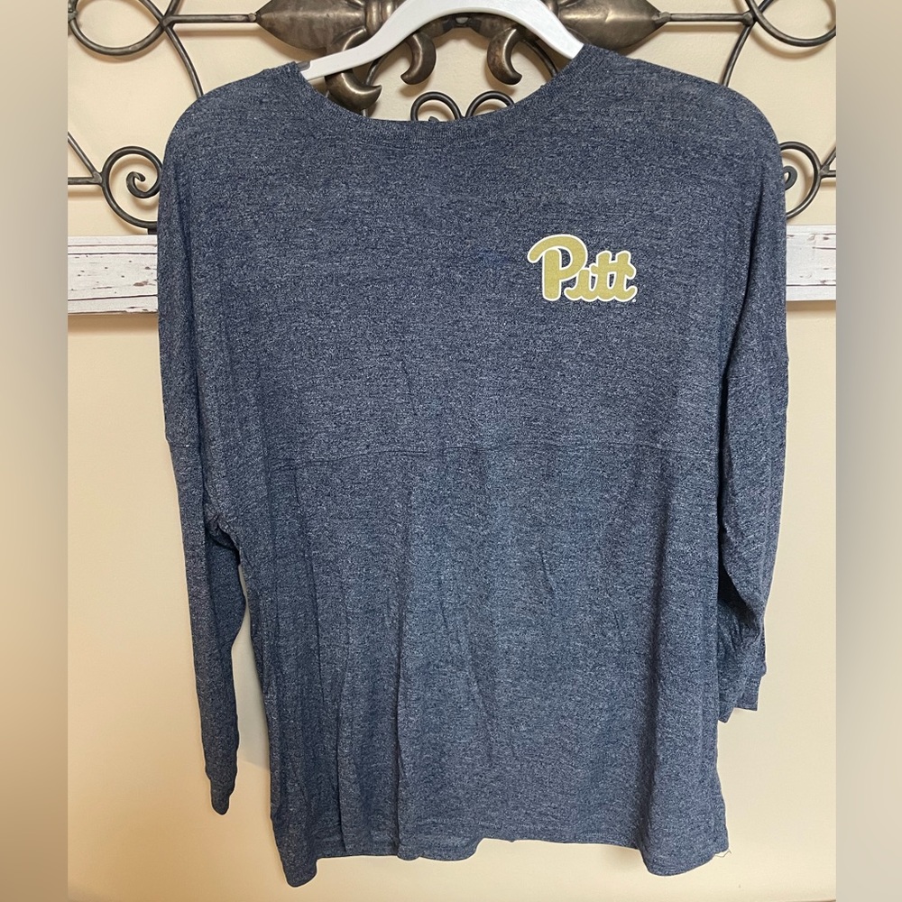 Chicka-d Brand University of Pittsburgh Long Sleeve Jersey T-Shirt, Size Small